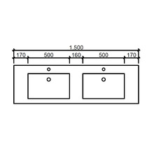 Grand Countertop with Double Integrated Basin